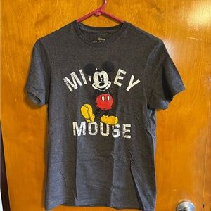 Disney Mickey Mouse Tee - Charcoal Gray with Pink Accent